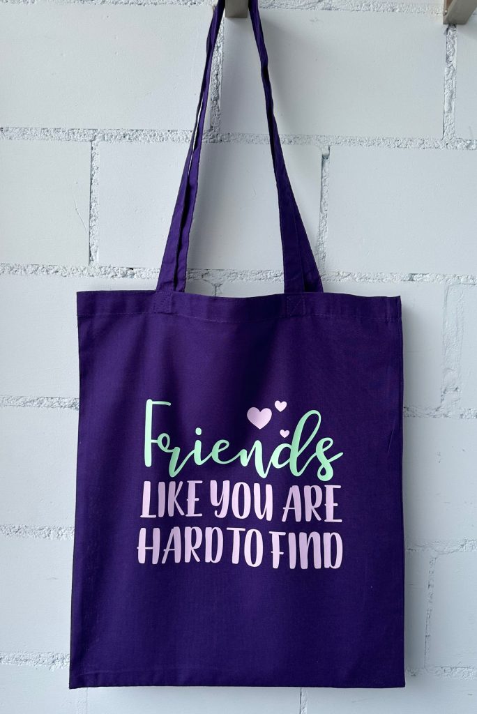 Tragetasche mit Spruch